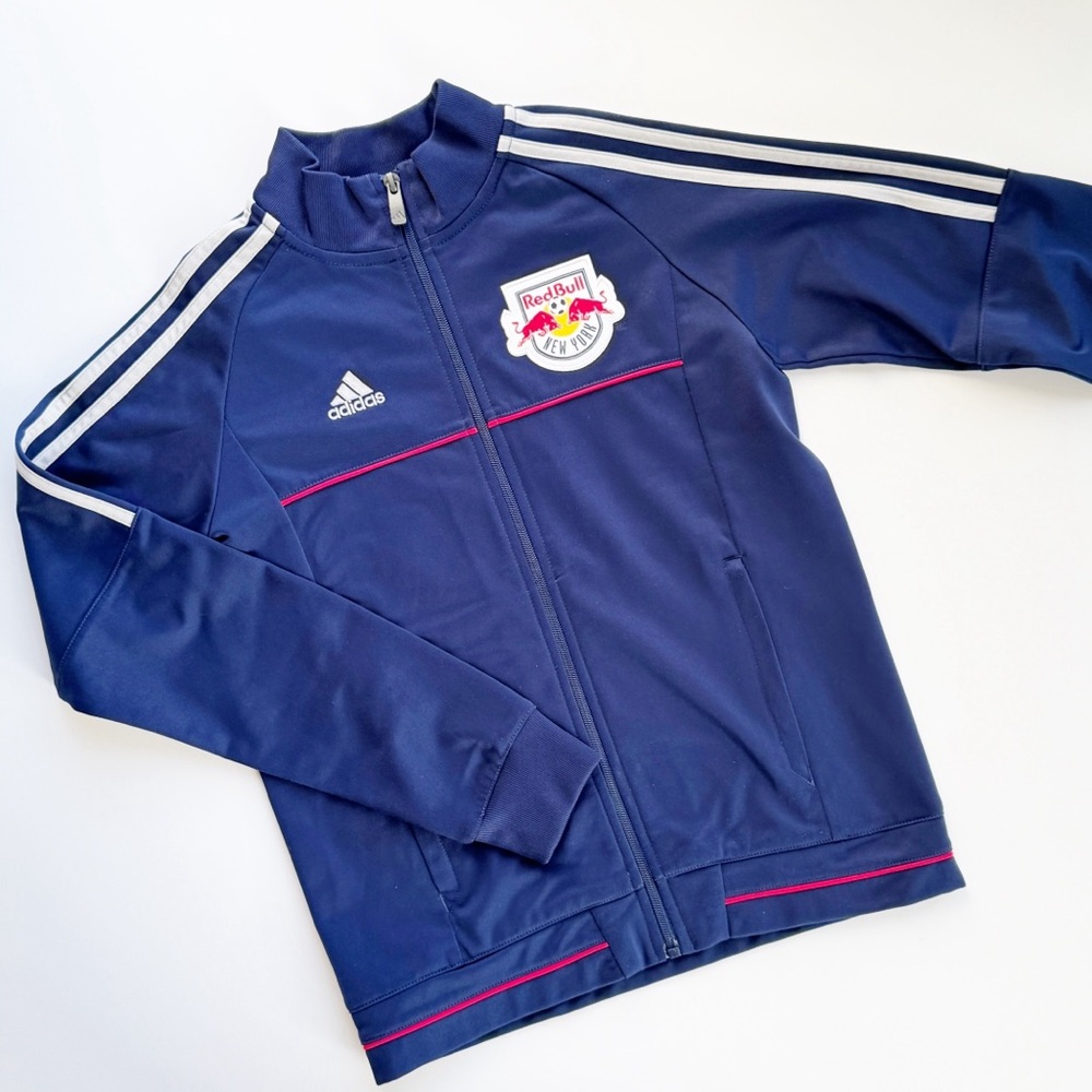 Boys New York Red Bulls Adidas Track Jacket size S(8)